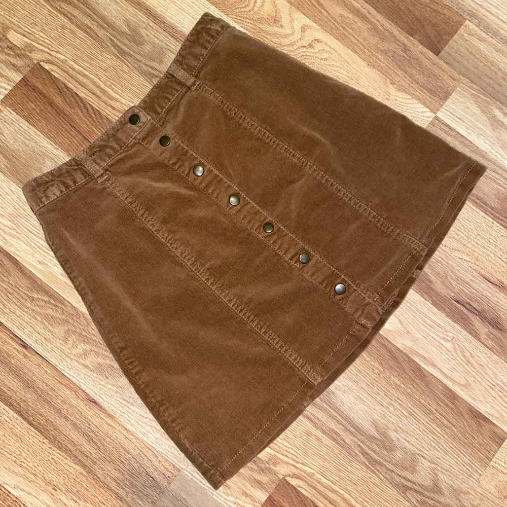 Brown Corduroy Skirt
